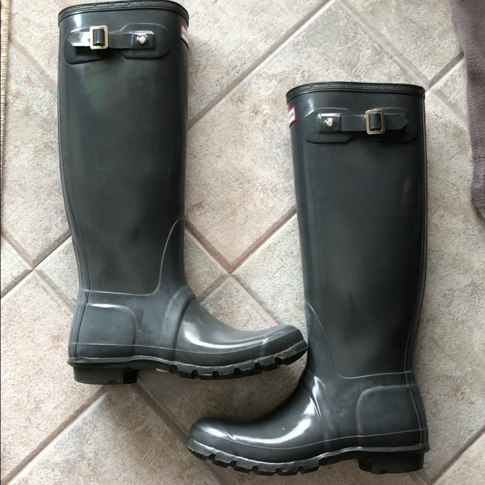 Hunter Boots - green - size 8F